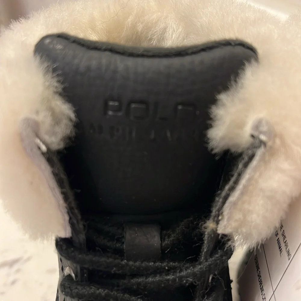 Polo Ralph Lauren Quinta Boots Black Sheep new Toddler Boys Girls Size 4